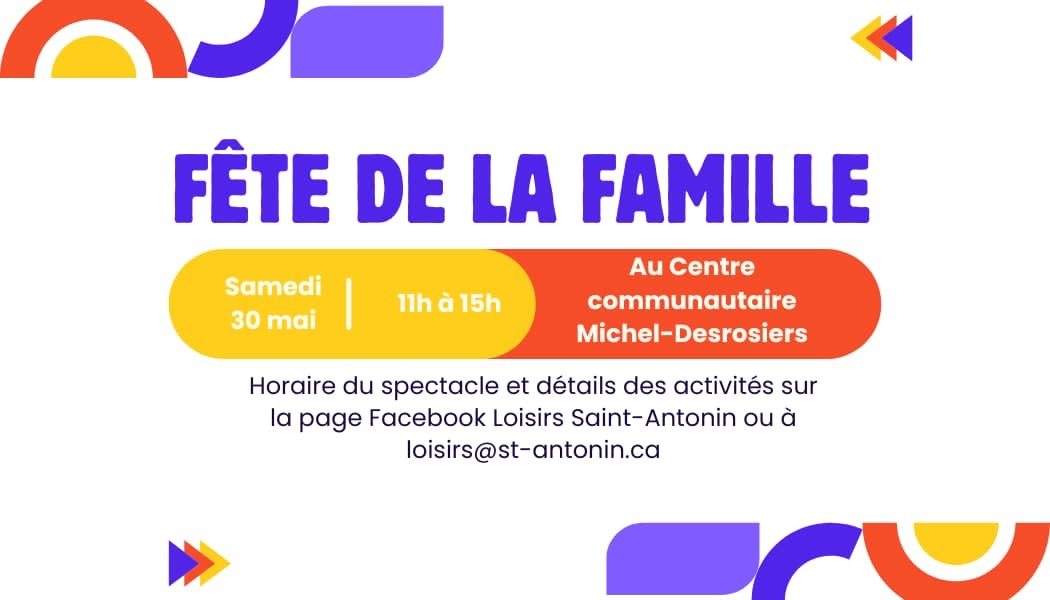 Fête de la famille - Samedi 30 mai