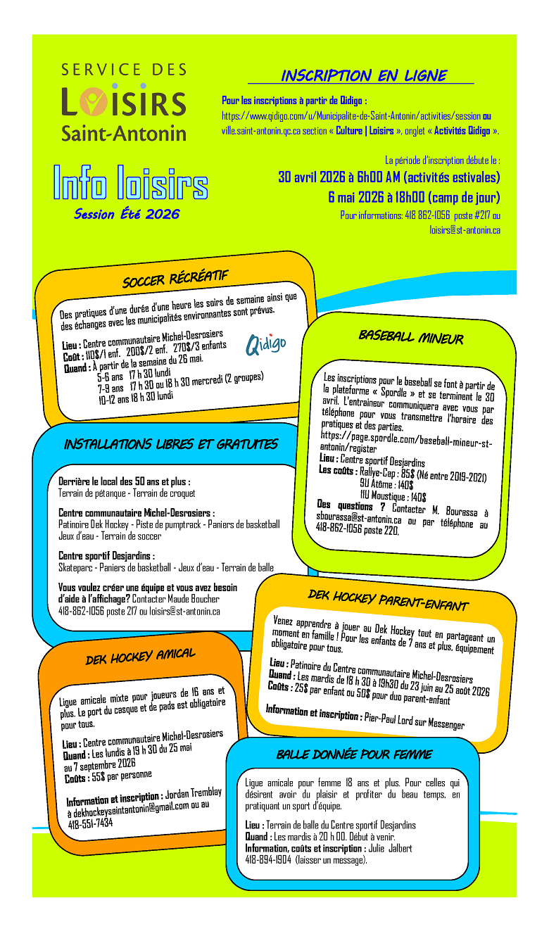 info loisirs p1